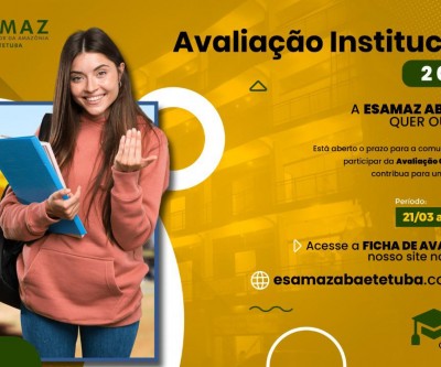 Período de Avaliação Institucional 2022/1 ocorrerá entre os dias 21/03 e 15/06/2022. Período de Avaliação Institucional 2022/1 ocorrerá entre os dias 21/03 e 15/06/2022.