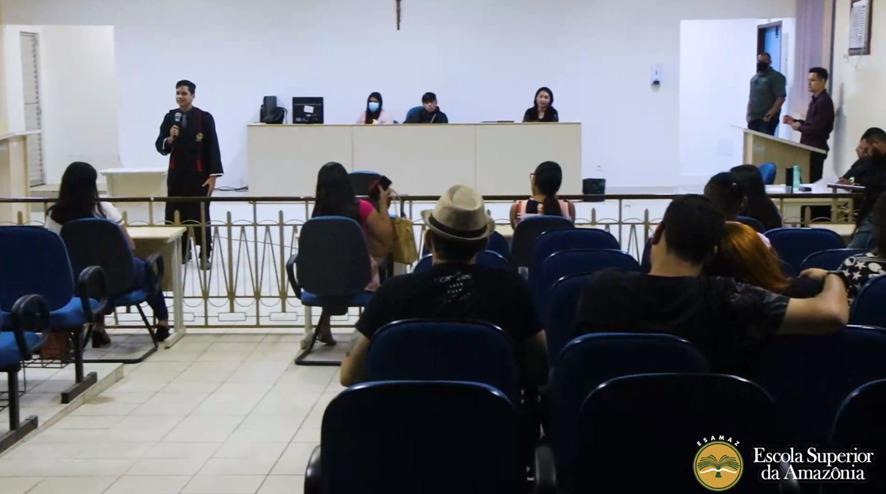 Acadêmicos do quarto período de Direito da Esamaz participam de Tibunal do Júri – Simulado